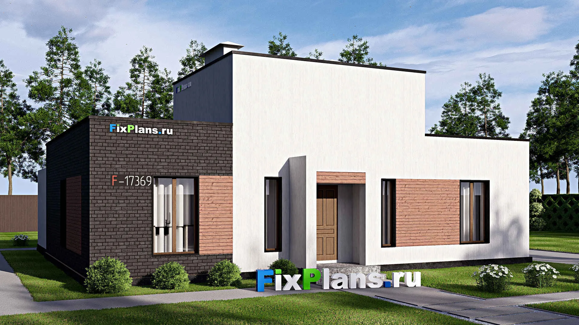 F-17369 - Проект двухэтажного дома 13 на 15, площадью 140 м² с террасой и 3 спальнями