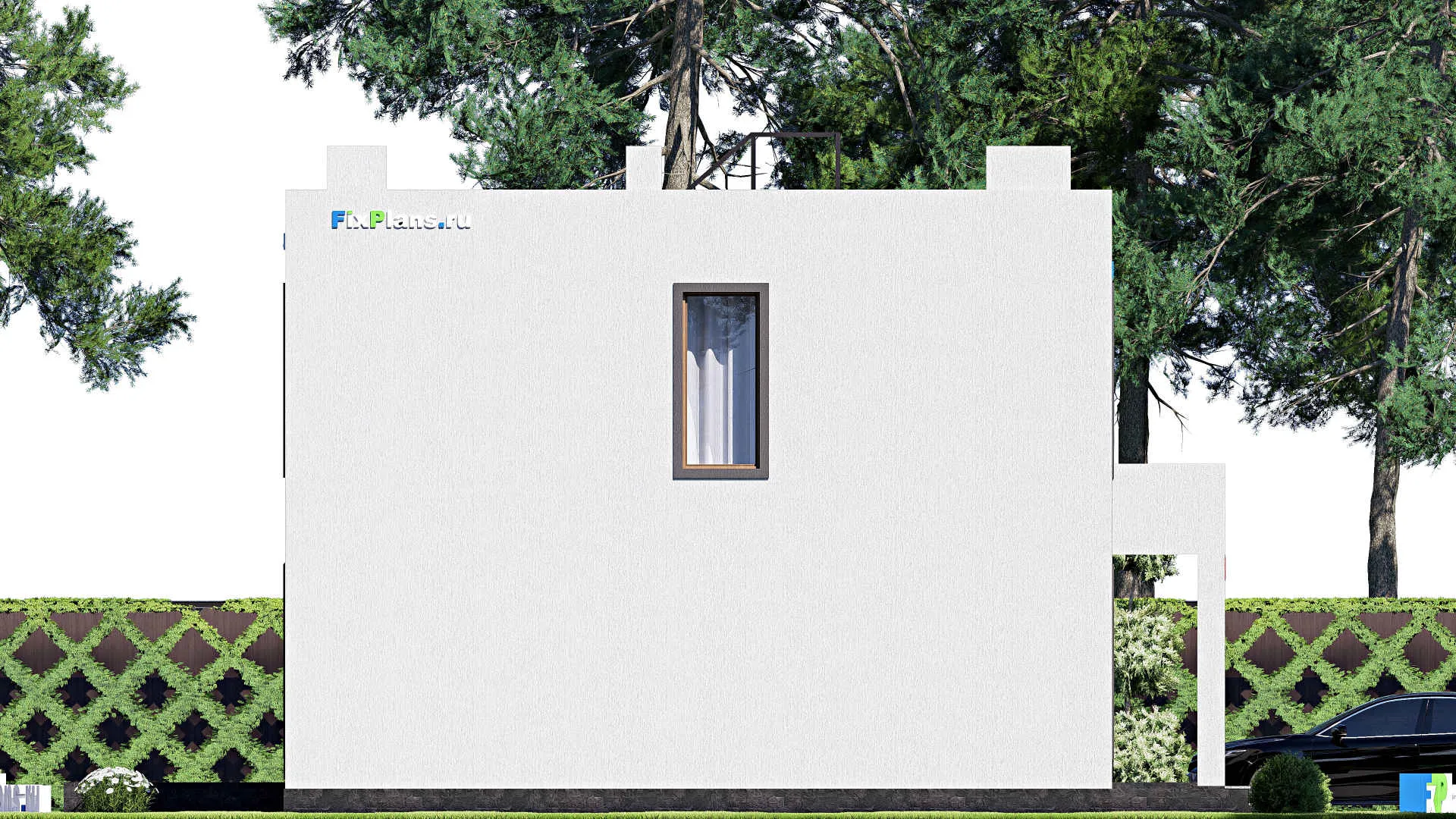 F-20015 - Проект двухэтажного дома 12 на 13, площадью 150 м² с террасой, балконом и 3 спальнями