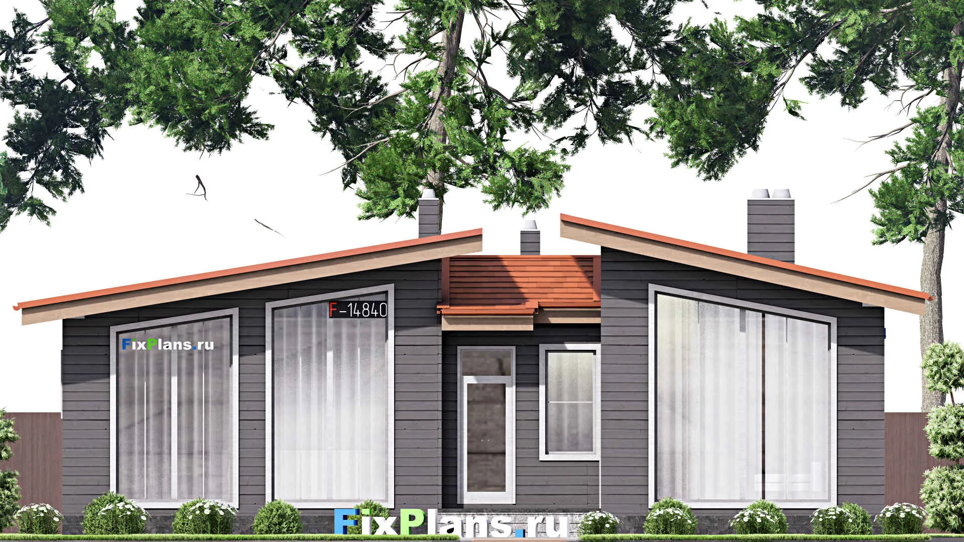 F-14840 - Проект бани 8 на 14, площадью 70 м² с 2 санузлами