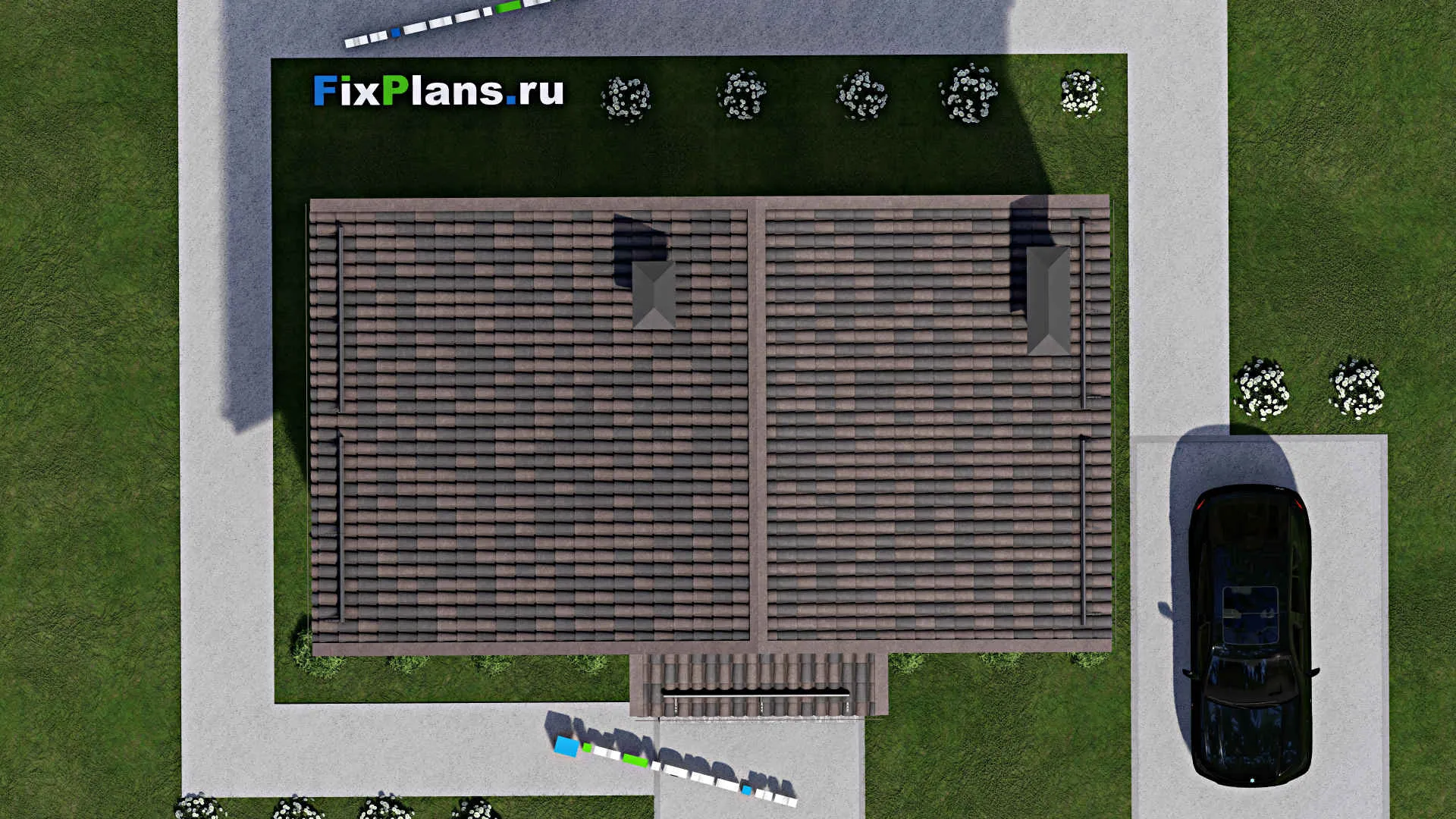 F-6263 - Проект дома с мансардой 6 на 12, площадью 100 м² с балконом и 3 спальнями