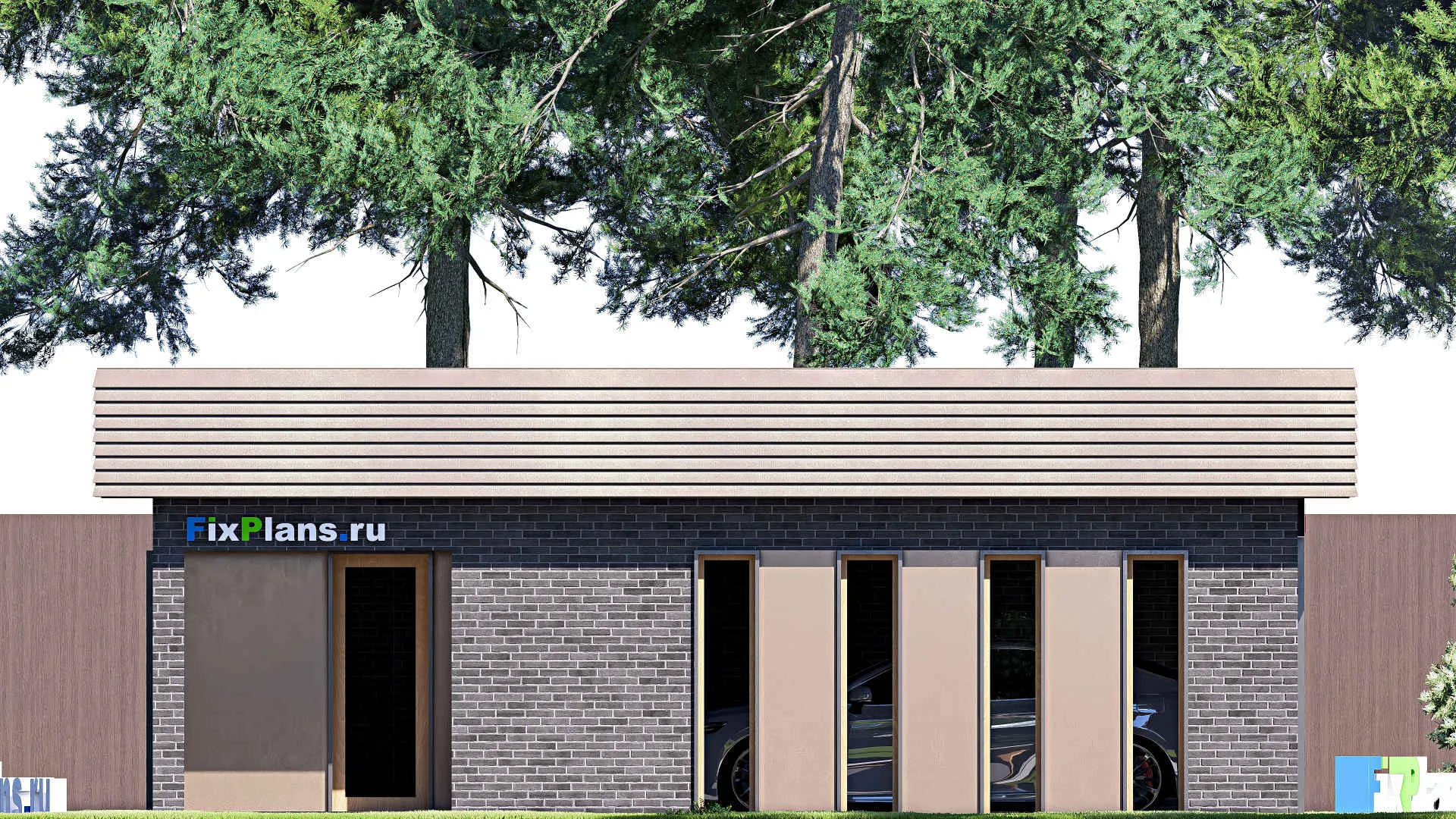 F-21077 - Проект гаража 5 на 9, площадью 30 м² на 1 машиноместо