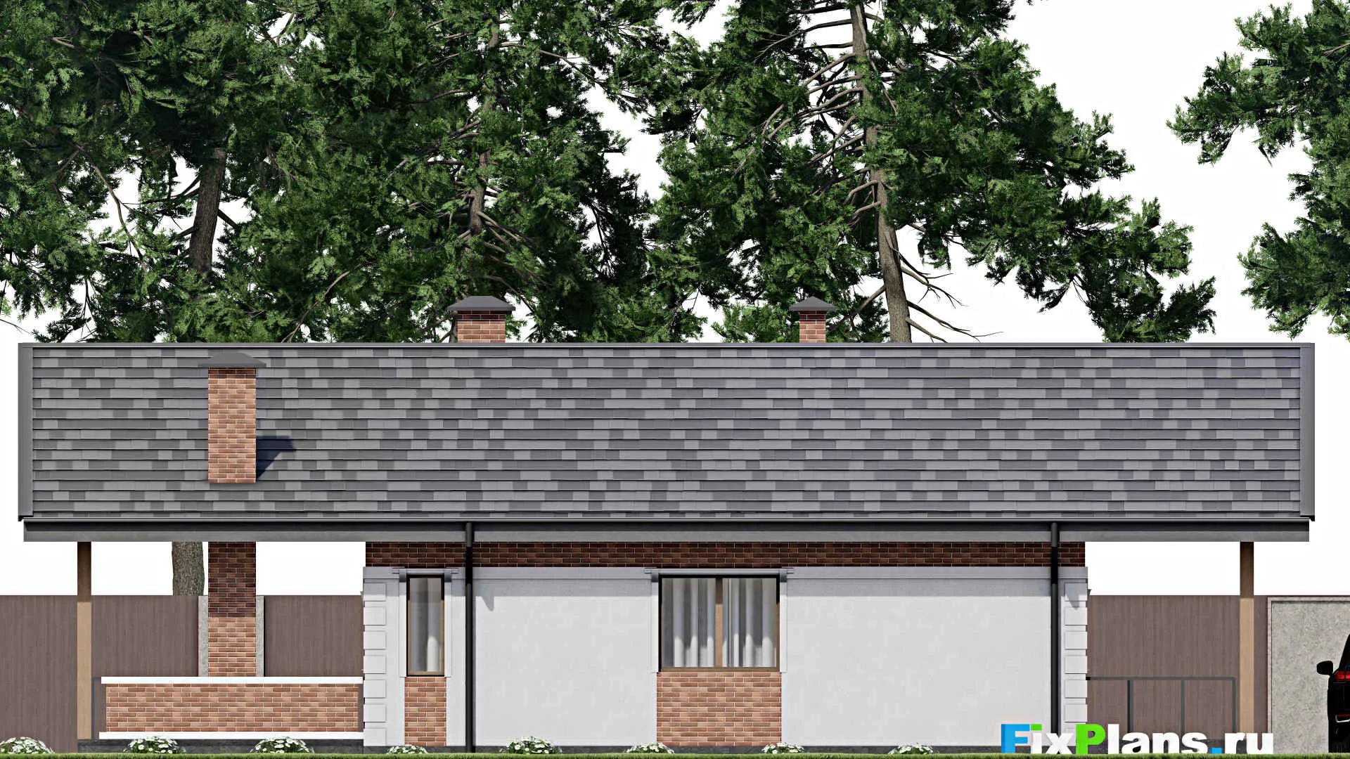 F-8621 - Проект бани 9 на 17, площадью 140 м² с терассой и санузлом